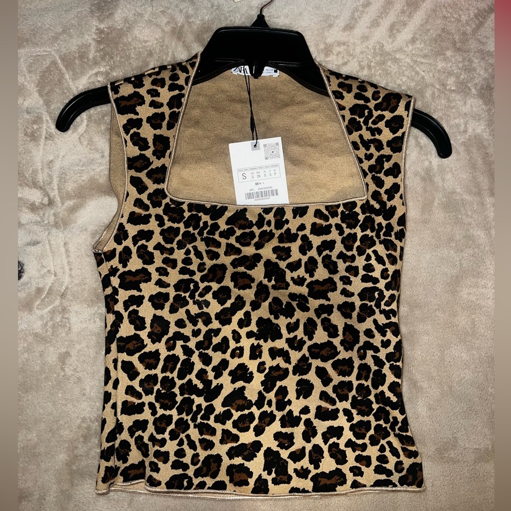 Zara Leopard Top Brand New With Tags